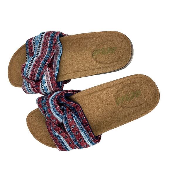 Aerie Boho Fabric Slides Size 8 - Like New - Picture 2 of 6